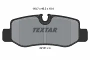 Bremsbelagsatz, Scheibenbremse Hinterachse TEXTAR 2210101