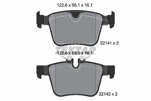 Bremsbelagsatz, Scheibenbremse TEXTAR 2214101