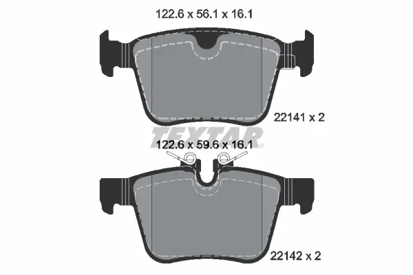 Bremsbelagsatz, Scheibenbremse Hinterachse TEXTAR 2214101