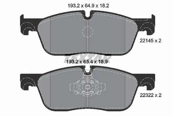 Bremsbelagsatz, Scheibenbremse TEXTAR 2214501