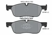 Bremsbelagsatz, Scheibenbremse TEXTAR 2214501