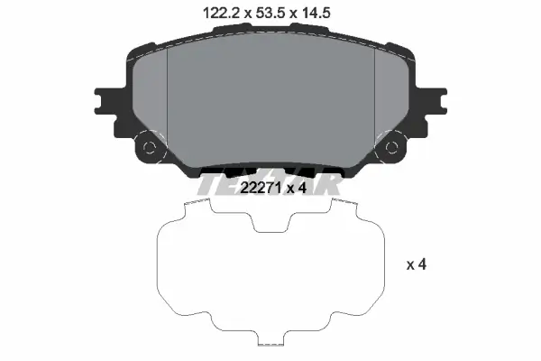 Bremsbelagsatz, Scheibenbremse Vorderachse TEXTAR 2227101