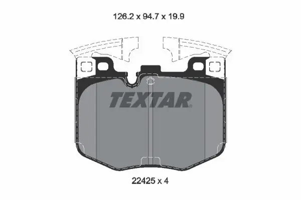 Bremsbelagsatz, Scheibenbremse TEXTAR 2242501