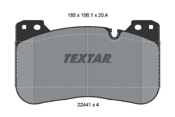 Bremsbelagsatz, Scheibenbremse Vorderachse TEXTAR 2244101
