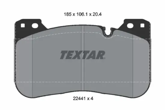 Bremsbelagsatz, Scheibenbremse Vorderachse TEXTAR 2244101 Bild Bremsbelagsatz, Scheibenbremse Vorderachse TEXTAR 2244101