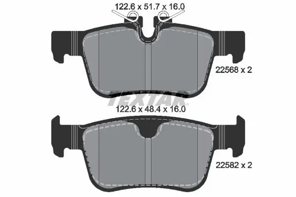 Bremsbelagsatz, Scheibenbremse Hinterachse TEXTAR 2256801