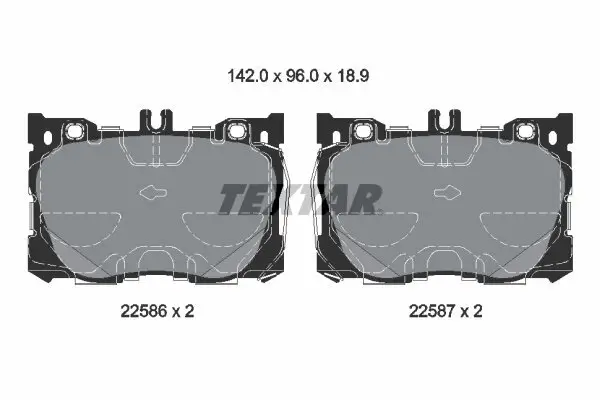 Bremsbelagsatz, Scheibenbremse TEXTAR 2258601