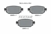 Bremsbelagsatz, Scheibenbremse Hinterachse TEXTAR 2262301