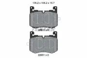 Bremsbelagsatz, Scheibenbremse Vorderachse TEXTAR 2265101