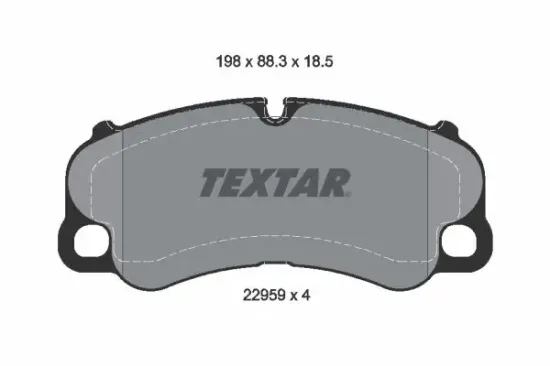 Bremsbelagsatz, Scheibenbremse Vorderachse TEXTAR 2295901 Bild Bremsbelagsatz, Scheibenbremse Vorderachse TEXTAR 2295901