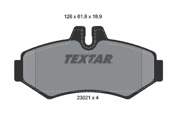Bremsbelagsatz, Scheibenbremse Hinterachse TEXTAR 2302101