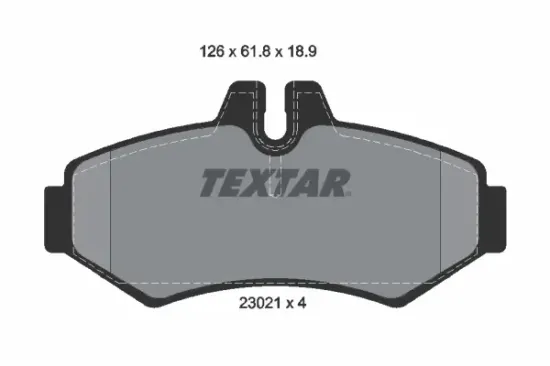 Bremsbelagsatz, Scheibenbremse Hinterachse TEXTAR 2302101 Bild Bremsbelagsatz, Scheibenbremse Hinterachse TEXTAR 2302101