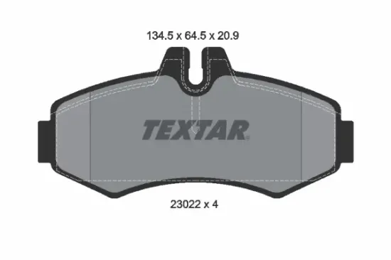 Bremsbelagsatz, Scheibenbremse Vorderachse TEXTAR 2302201 Bild Bremsbelagsatz, Scheibenbremse Vorderachse TEXTAR 2302201