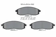Bremsbelagsatz, Scheibenbremse Vorderachse TEXTAR 2308602