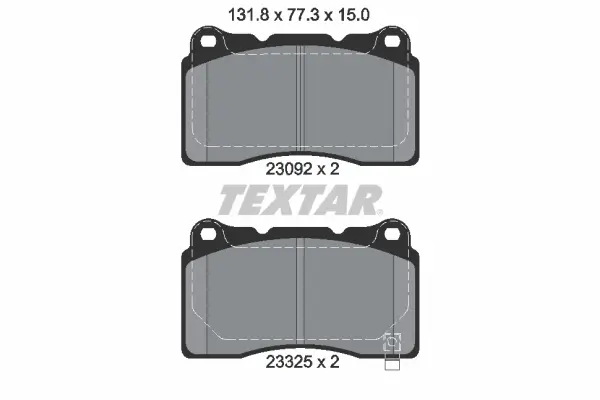 Bremsbelagsatz, Scheibenbremse Vorderachse TEXTAR 2309204