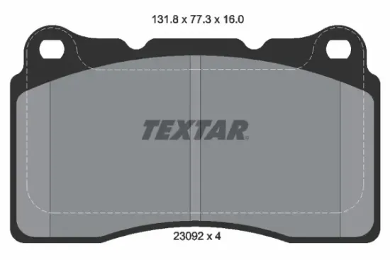 Bremsbelagsatz, Scheibenbremse Vorderachse TEXTAR 2309203 Bild Bremsbelagsatz, Scheibenbremse Vorderachse TEXTAR 2309203
