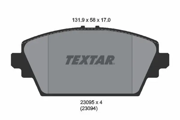 Bremsbelagsatz, Scheibenbremse TEXTAR 2309501
