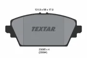 Bremsbelagsatz, Scheibenbremse Vorderachse TEXTAR 2309501