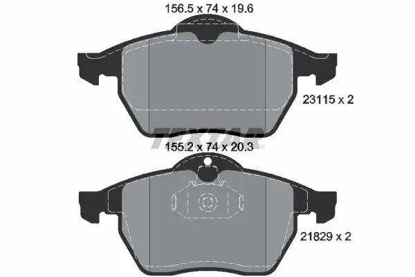 Bremsbelagsatz, Scheibenbremse TEXTAR 2311502