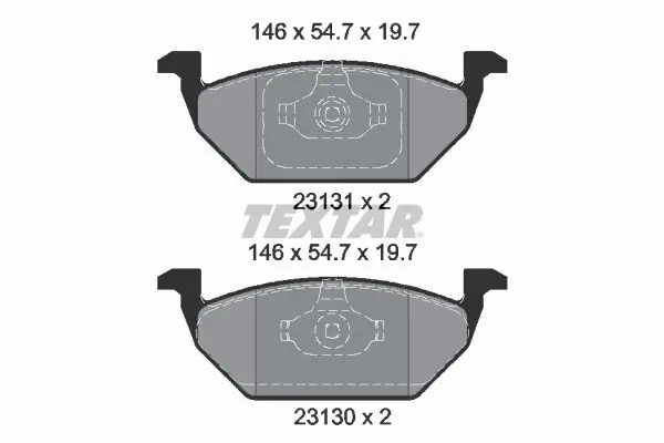 Bremsbelagsatz, Scheibenbremse TEXTAR 2313001