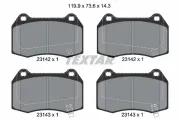 Bremsbelagsatz, Scheibenbremse Vorderachse TEXTAR 2314201