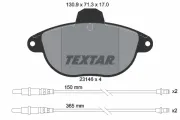 Bremsbelagsatz, Scheibenbremse Vorderachse TEXTAR 2314601