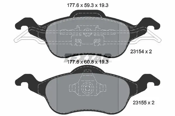 Bremsbelagsatz, Scheibenbremse TEXTAR 2315402