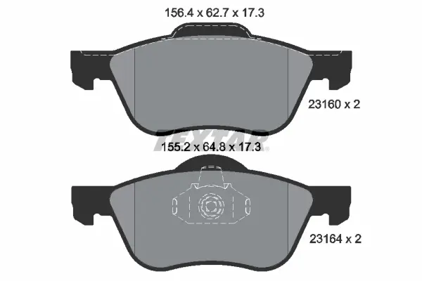 Bremsbelagsatz, Scheibenbremse Vorderachse TEXTAR 2316001
