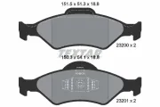 Bremsbelagsatz, Scheibenbremse Vorderachse TEXTAR 2320001