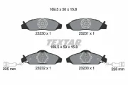 Bremsbelagsatz, Scheibenbremse Vorderachse TEXTAR 2323001