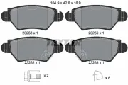Bremsbelagsatz, Scheibenbremse Hinterachse TEXTAR 2325803