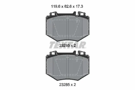 Bremsbelagsatz, Scheibenbremse Vorderachse TEXTAR 2328501 Bild Bremsbelagsatz, Scheibenbremse Vorderachse TEXTAR 2328501