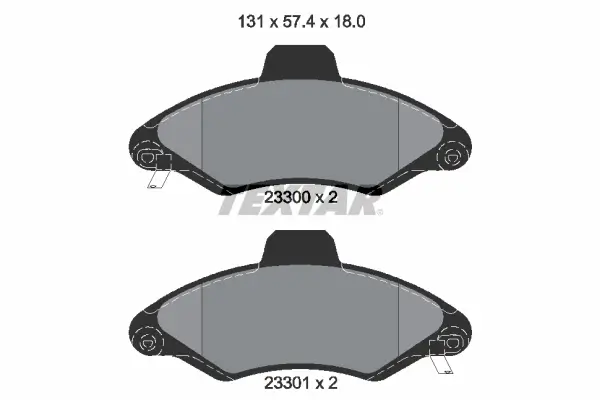 Bremsbelagsatz, Scheibenbremse Vorderachse TEXTAR 2330002