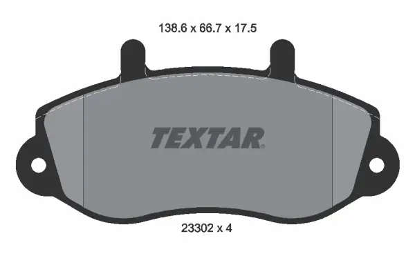 Bremsbelagsatz, Scheibenbremse Vorderachse TEXTAR 2330201