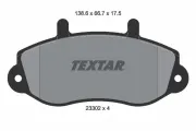 Bremsbelagsatz, Scheibenbremse Vorderachse TEXTAR 2330201