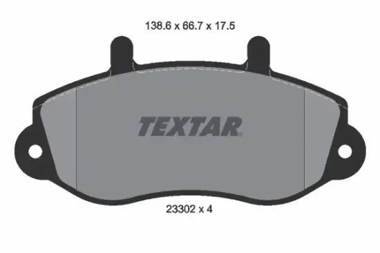 Bremsbelagsatz, Scheibenbremse Vorderachse TEXTAR 2330201 Bild Bremsbelagsatz, Scheibenbremse Vorderachse TEXTAR 2330201