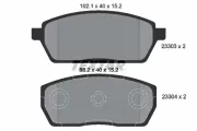 Bremsbelagsatz, Scheibenbremse Vorderachse TEXTAR 2330301