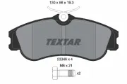 Bremsbelagsatz, Scheibenbremse Vorderachse TEXTAR 2334602