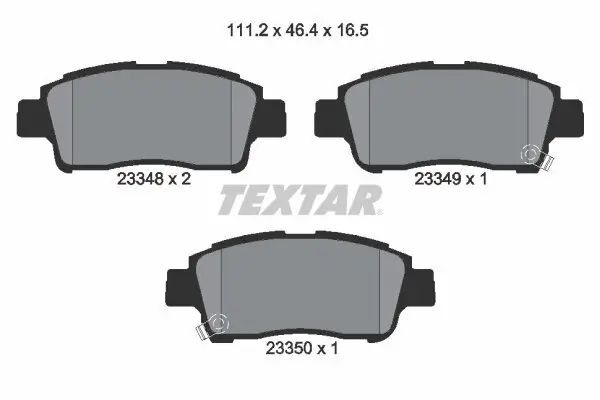 Bremsbelagsatz, Scheibenbremse TEXTAR 2334803