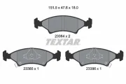 Bremsbelagsatz, Scheibenbremse Vorderachse TEXTAR 2338401
