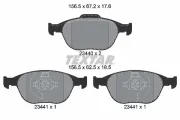 Bremsbelagsatz, Scheibenbremse Vorderachse TEXTAR 2344004