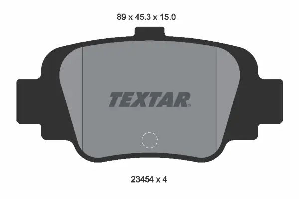 Bremsbelagsatz, Scheibenbremse Hinterachse TEXTAR 2345401
