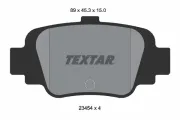 Bremsbelagsatz, Scheibenbremse Hinterachse TEXTAR 2345401