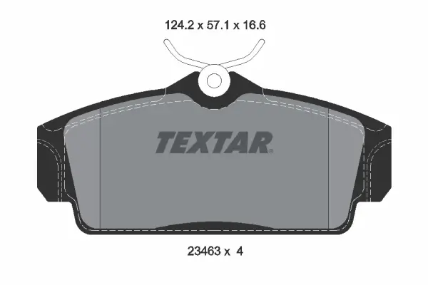 Bremsbelagsatz, Scheibenbremse Vorderachse TEXTAR 2346302