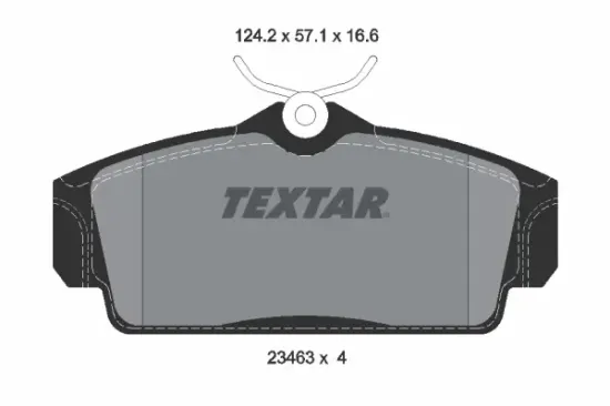 Bremsbelagsatz, Scheibenbremse Vorderachse TEXTAR 2346302 Bild Bremsbelagsatz, Scheibenbremse Vorderachse TEXTAR 2346302