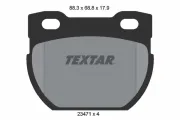 Bremsbelagsatz, Scheibenbremse Hinterachse TEXTAR 2347103