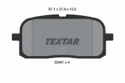 Bremsbelagsatz, Scheibenbremse Hinterachse TEXTAR 2349101