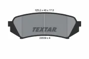 Bremsbelagsatz, Scheibenbremse Hinterachse TEXTAR 2353902