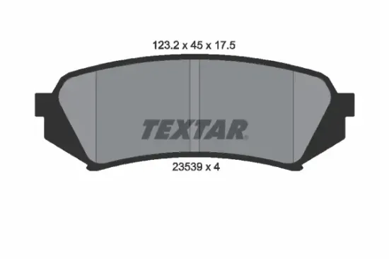 Bremsbelagsatz, Scheibenbremse Hinterachse TEXTAR 2353902 Bild Bremsbelagsatz, Scheibenbremse Hinterachse TEXTAR 2353902
