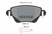 Bremsbelagsatz, Scheibenbremse Hinterachse TEXTAR 2355701